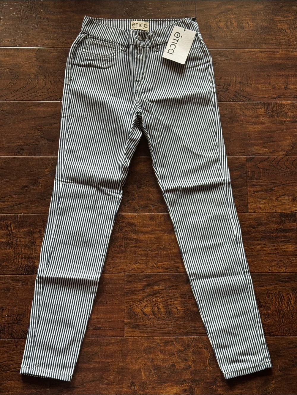 NWT Etica Pinstripe Skinny Jeans Size 1